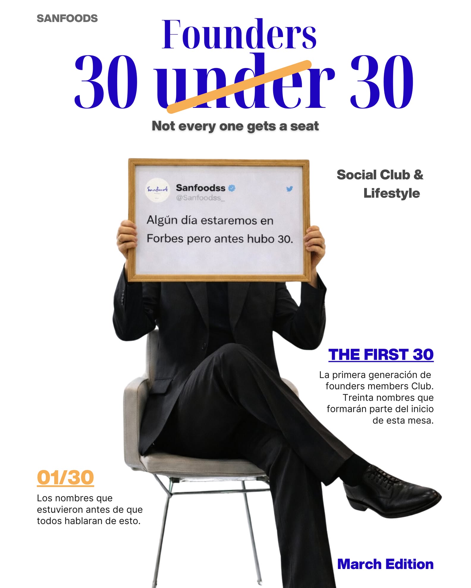 Todos tenemos un sueño, Forbes Reconoce a los 30 antes de los 30, nosotros reconocemos a los 30 antes de que esto explote.
La mesa esta puesta y esta puede ser tu silla.
Try to geat your seat  www.sanfoods.com.mx
#Foundermember #sanfoodsocialclub #wineclub